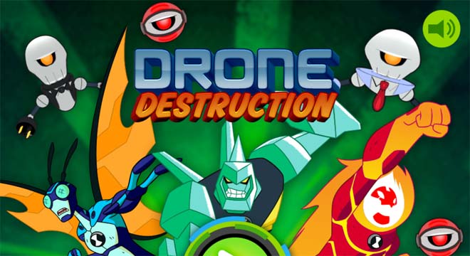 Jogo Ben 10 Destruicao de Drones